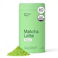 Morning Made Original Ceremonial Grade Matcha Powder | 10.6oz (300g) Resealable Tin | 60 Servings Premium Japanese Green Tea | Sweetened with Organic Sugar | Rich in Antioxidants & Energy Boosting