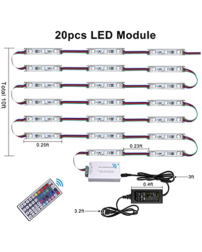 Pomelotree Led Storefront Lights For Business Waterproof Decorative Light For Advertising Letter Signs 4 Set 5050 Smd Window Strip 40Ft 80 Pieces Led Module Lights thumb #7