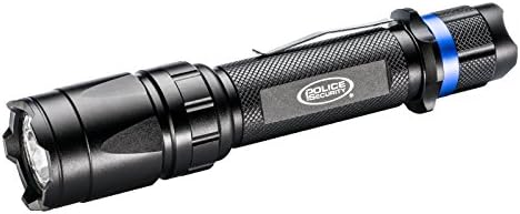 Police Security Trac Tact 2AA Flashlight LED - 280 Lumen - Tactical - Red Night Vision - Violet Blood Tracking - Weather Resistant - High/Low/Flash/Violet/Red