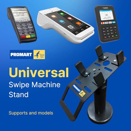 Image of PROMART EDC | POS Machine Rotatable and Adjustable POS Display Stand Cashier Counter Credit Card Machine Display Stand (Black)