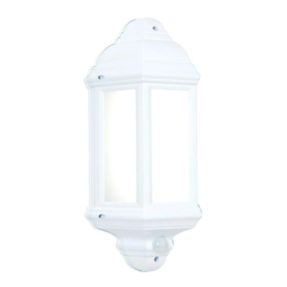 Saxby White/Light Halbury Pir Ip44 7W Cool Exterior Lantern Wall