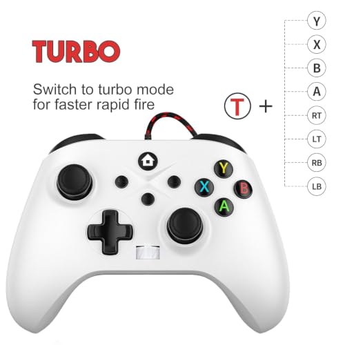 Image of Dinosoo 2 Pack 10ft Wired Controller for Xbox One Series X|S & Windows 10 /11, PC Steam Games Controller, Built-in Dual Vibration Turbo Macro