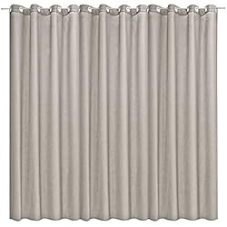 Cortinas De Lino Baratas JEMIDI Cortina semiopaca con ojales - Visillo semiopaco con ojal de metal - Para salón cocina dormitorio - 300 x 245 cm / 140 x 245 cm / 140 x 175 cm