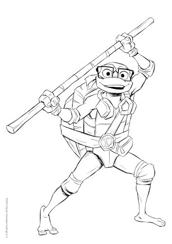 Jandaia - Bloco para Colorir - A4-28 Folhas - 180G - Tartarugas Ninjas