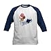 CafePress Power Rangers Holding Ice Cr Kids Baseball T Shirt Kids Cotton Baseball Jersey, 3/4 Raglan Sleeve Shirt Navy/White
