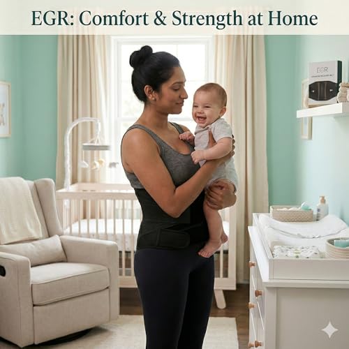 Image of EGR Postpartum Belt After Delivery - Maternity Belt After Delivery C Section Support | 3 in 1 Pregnancy Belts After Delivery for Tummy & Waist Recovery | Adjustable Abdominal Binder for Women (Black)