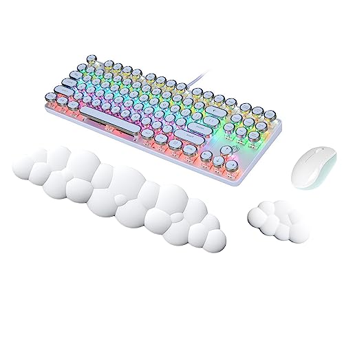 Cloud Wrist Rest, Keyboard Wrist Rest and Mouse Wrist Rest, Memory Foam Wrist Rest for Computer Keyboard Ergonomic Wrist Rest for Relieve Wrist & Arm Pain, Cute Wrist Rest for Office/Computer/Laptop