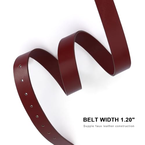 Image of Earnda Women Leather Belt for Jeans Dresses Fashion Buckle Waist Belts