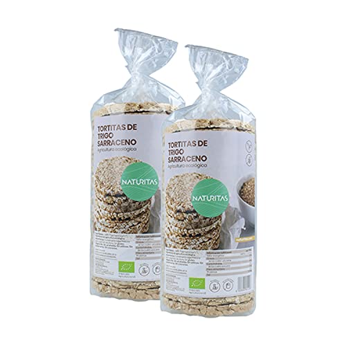 Pack Tortitas de trigo sarraceno 100% sin gluten Bio | 2 unidades de 120g | Naturitas Essentials | Vegan | Sin gluten | Sin colorantes | Sin conservantes | Sin aditivos | Sin sal añadida | BIO-ECO