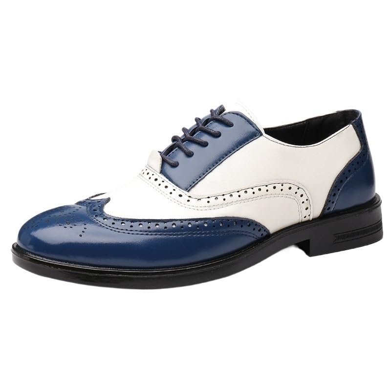 Minimalist Dress Shoes Two Tone Color Matching Men's Lightweight Formal Lace-up