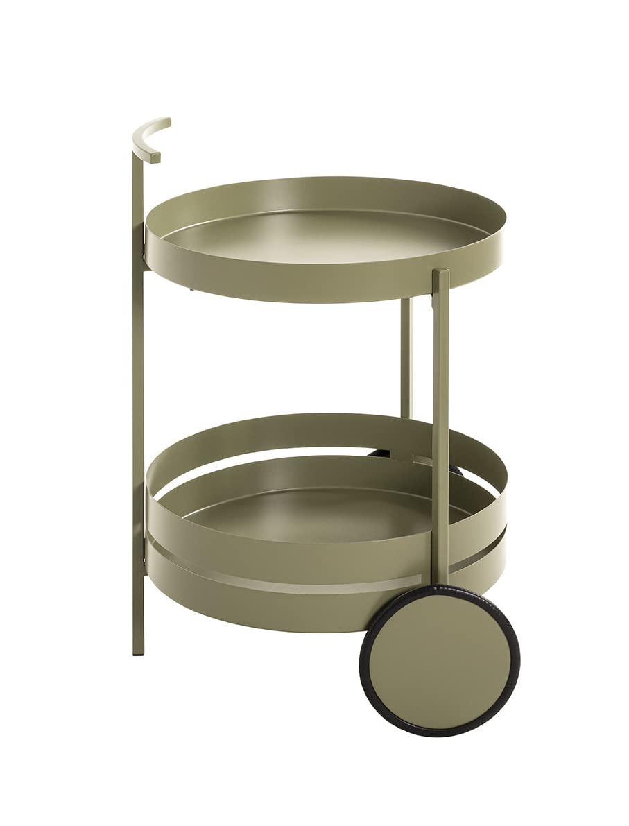 HAKU Carrello di Servizio verde canna, Metallo - Dim: A 62 x Ø 42 cm, Stile: Moderno