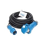 Hochwertiges 32A CEE-Kabel mit 230V CEE-Qualitätssteckern von der Firma Mennekes