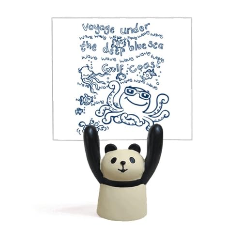 Porte-mémo bleu pieuvre marine panda support décoration de table