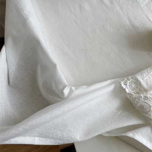 Nappe en dentelle luxueuse en coton brodé de fleurs de 135cm
