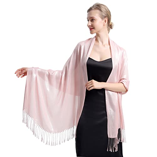 Sparkly Metallic Shawls and Wraps,Women's Glitter Pashmina Shawl Scarf forformal Evening Party Dresses