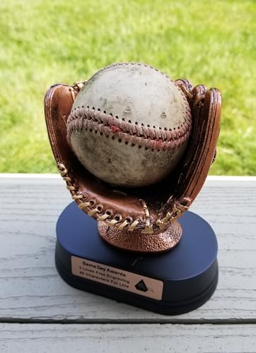 Same Day Awards Baseball/Softball Glove Ball Holder - 6 Inches - Engraving Included (Baseball Holder Glove)
