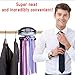 Primode Motorized Tie Rack Stores Up to 50 Ties– Closet Organizer, Holds & Displays Up to 50 Ties Or Belts, Rotation Operates with Batteries. Great Gift Idea for Fathers Day