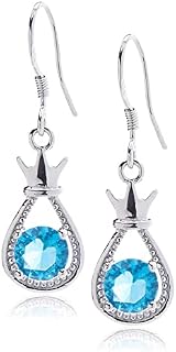 Amazon Brand-HIKARO 14K Gold Plated Crown Water Drop Dangle Earrings for Women Girl Gift for Women Girl