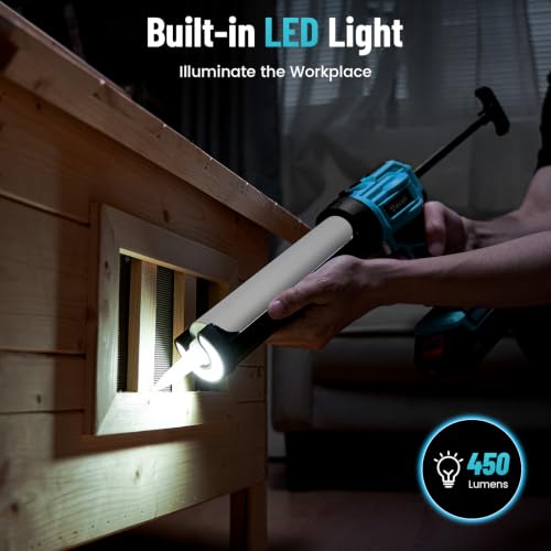 Miniatura 6 de Uaoaii Pistola De Silicona De 18v, Velocidad Ajustable, Pistola De Silicona Inalámbrica Con 1 Batería De 2.0ah Y Cargador, Ideal Para Sellar, Rellenar, Con Mecanismo Anti-Goteo