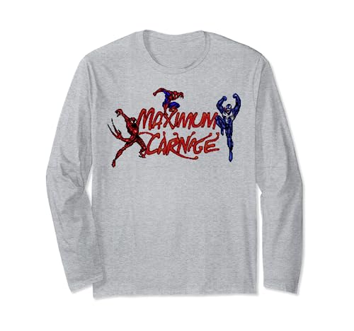 T-shirt Spider-Man Maximum Carnage haut de gamme à manches longues imprimé