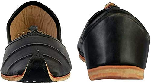 Vihan Creation Ethnic Leather Punjabi Jutti for Men Stylish Mojari for Men's Handmade Wedding Shoes GeJ-1798