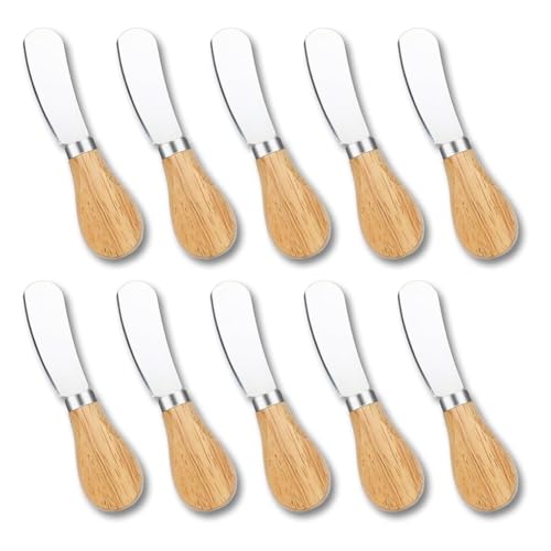 Catálogo para Comprar On-line Cuchillos de untar que Puedes Comprar On-line. 42 tesrgre 10 Cuchillos para Untar Queso, Mini Cuchillo para Untar Mantequilla con De Madera, Juego De Cuchillos para Queso De Acero Inoxidable