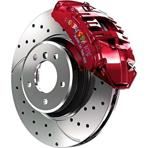 SCOOBYS PAINTS BACK IN THE MIX Premium High Heat Resistant Brake Caliper Paint 400ml Aerosol Spray Multi-Color Metallic Finish Engine and Wheel Restoration (Ruthless Red Metallic)