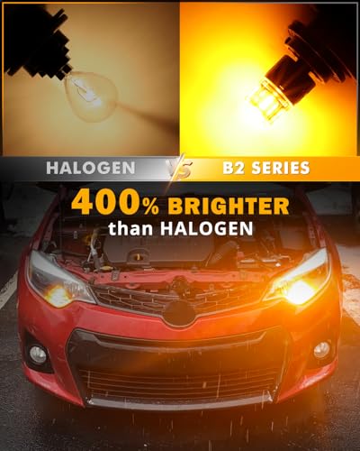 Image of Auxbeam 2026 B2 Series 3157 LED Bulbs Amber Turn Signal Blinker Light