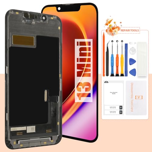 Not Original Screen for iPhone 13 Mini Screen Replacement for iPhone A2628 LCD Screen A2481,A2626,A2629,A2630 3D Touch Display Digitizer Assembly Repair Parts（Black）