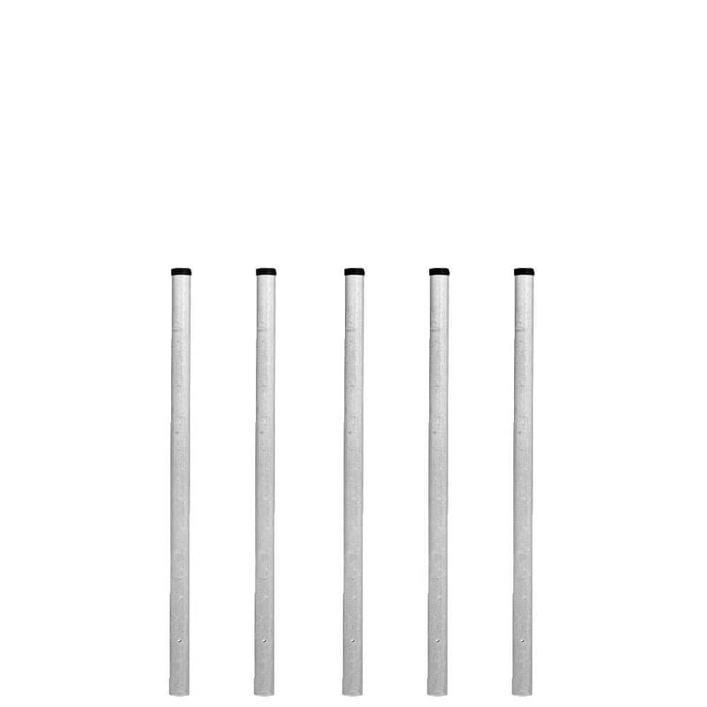 BIGPACK 5 x Rohrpfosten zum Einbetonieren, Ø 6 cm, Länge 2,5 m, aus Stahl, Art.-Nr. 610390 | Schilder Pfosten | Stahlrohrpfosten