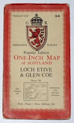 Image of Loch Etive & Glen Coe: Sheet 54 (One-Inch Map of Scotland)