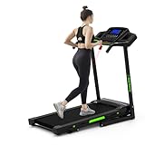 Foldable Treadmill with Incline for Home, Electric Treadmill Workout Running Machine with Handrail Controls Speed, Pulse Monitor for Fitness, Ideal for Adults (Black 2)