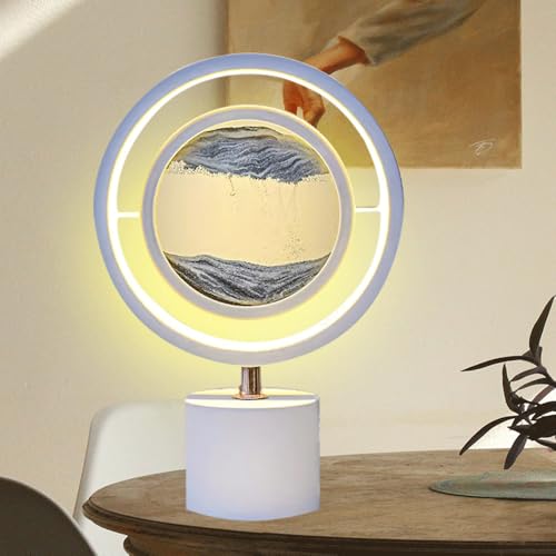 Lampe de bureau sable mouvant USB avec éclairage LED paysage chinois - 2