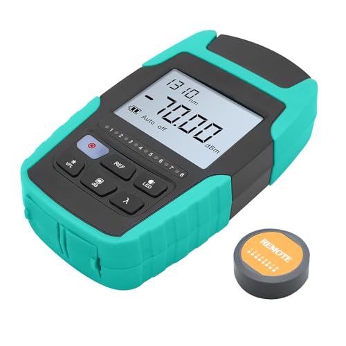 QIIRUN TM530 4-in-1 Fiber Optic Tester — Optical Power Meter -70~+10 dBm, 10km VFL Visual Fault Locator, RJ45 Cable Tester & LED Light, Rechargeable, FC/SC/ST Fiber Light Meter