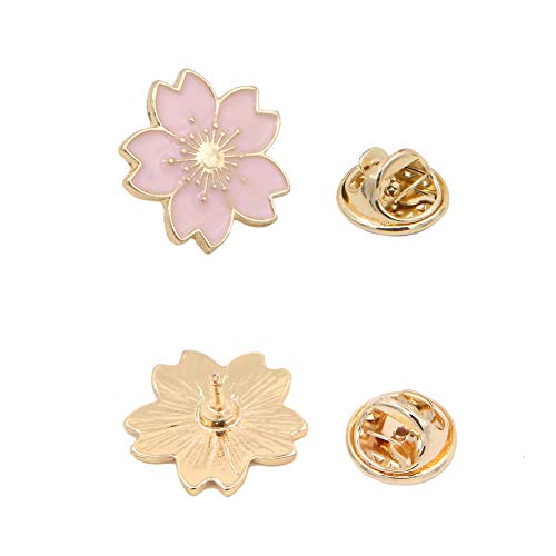 Apol Beautiful Cherry Blossom Brooches Enamel Brooch Pins Breastpin Set 5 Pieces For Women Girls Clothes Collar Dress Scarf Decoration #TOP1