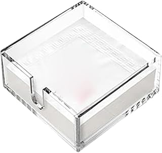 FSSTUD Cocktail-Serviettenhalter aus Acryl, Gäste-Papierhandtuchhalter, quadratisch, Serviettenspender, transparent, flacher Serviettenhalter, Esstisch, Serviettentablett, Organizer für Küche,