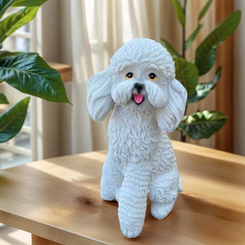 Décoration résistante aux intempéries pour jardin avec statue de chien durable - 4