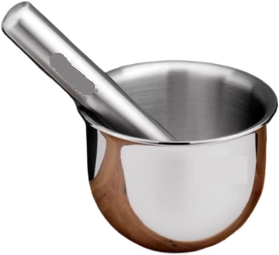 Mortar Pestle Set Stainless Steel Garlic Pounder Crusher Grinder Household Pestle Set Kitchen Grinder