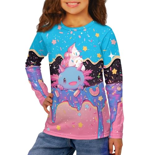 Image of Uourmeti Girls Graphic Tees Long Sleeve T Shirts for Teens Casual Tshirts Junior Sportswear Fall Tops