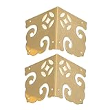 Couvercle d'angle de caisse en bois : conçu avec un aspect creux vintage et créatif, ne se décolore pas et ne rouille pas facilement.