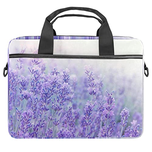 Sac ordinateur 13-14.5 pouces imperméable et rembourré lavande mauve à bandoulière
