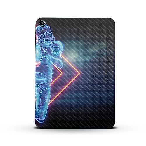 Image of MightySkins Carbon Fiber Skin Compatible with Apple iPad 10.9 inch 10th Gen (2022) Full Wrap Kit - Glow Football | Protective, Durable Textured Carbon Fiber Finish | Easy to Apply | Made in The USA