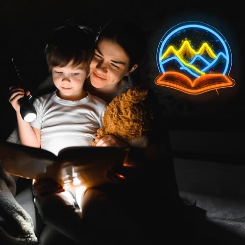 Image of Book Neon Sign - Throne of Glass LED Neon Light - ACOTAR-Inspired USB Night Light for Readers, Bedroom & Novel Fans Book Shelf Decor (12.2x13.8In)