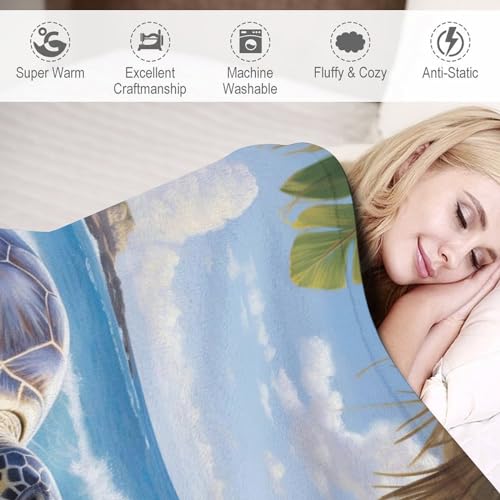 Couverture tortue polaire chaude contre les frissons sur le lit