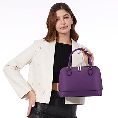 Image of LOVEVOOK Purse for Women Crossbody Bags Classic Double Zip Top Handle Dome Satchel Bag
