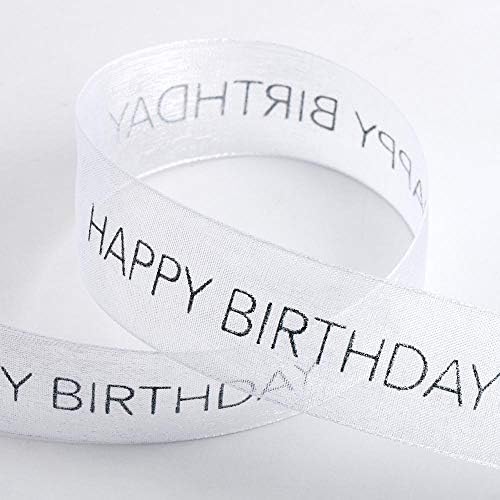 Colourful Bright Happy Birthday Ribbon 16mm Grosgrain x 5 Metres