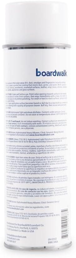 Boardwalk 346ACT Furniture Polish, Lemon, 19oz Aerosol, 12/carton