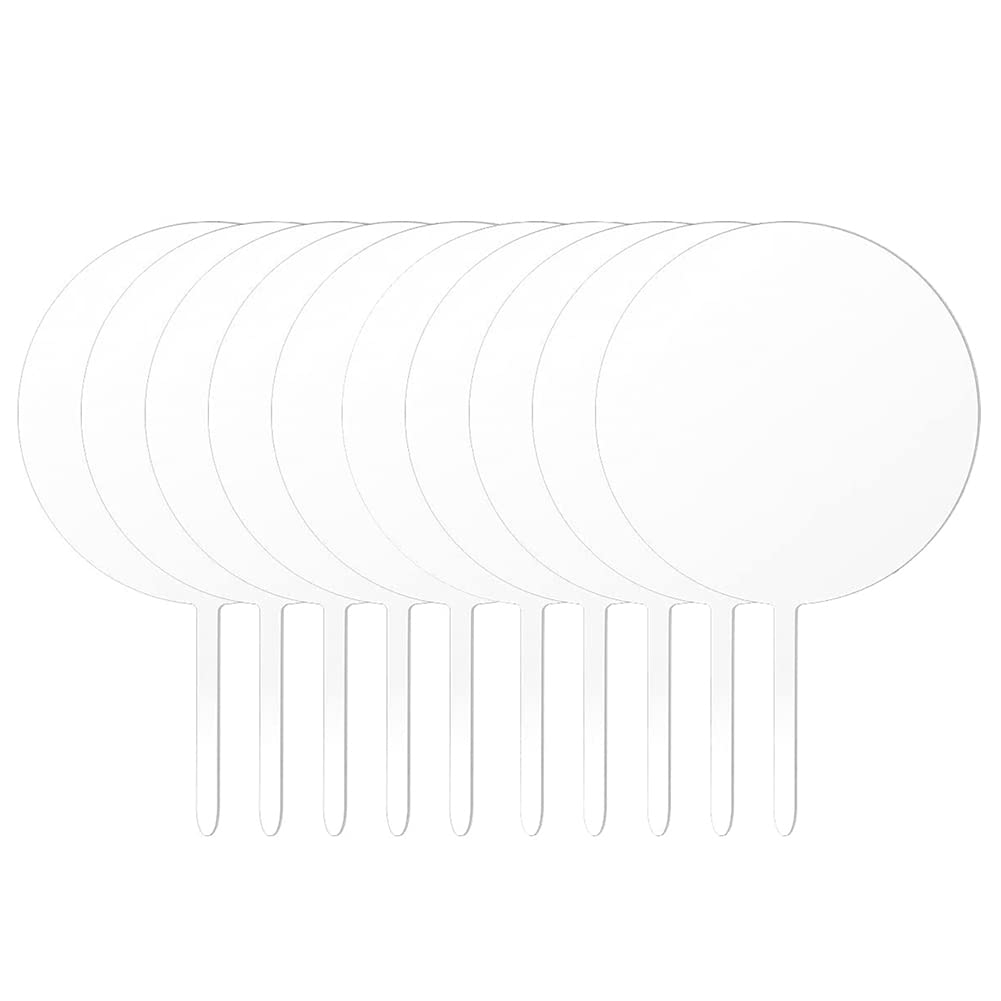 CTRLZS Round Acrylic Cake Toppers Clear Blank Circle DIY Cake Topper Blanks for Custom Wedding and Birthday Party Cake Decor