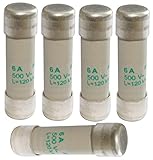 Tensión nominal: 500V AC AERZETIX - 5x Fusible Cerámico - aM - 3.8cm - 6A 6000mA 500VAC - 10x38mm - C42364