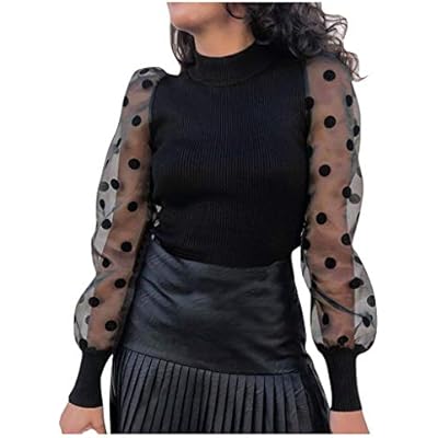 jumper with see through sleeves